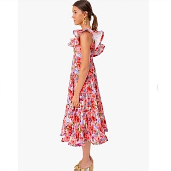 Beulah Women's Rita Floral Midi Dress *Tuckernuck Exclusive* ruffle medium - Picture 3 of 5